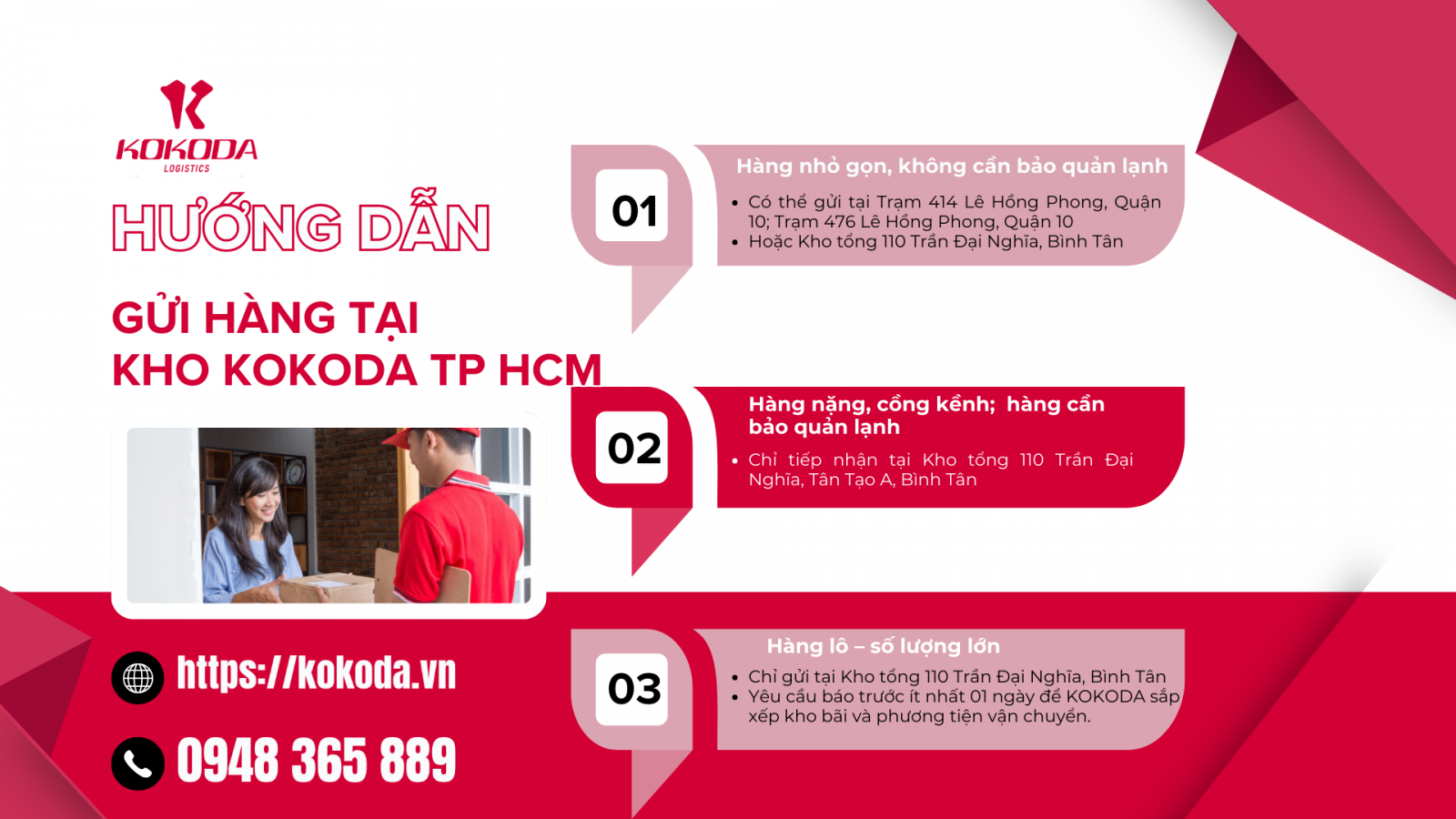 hướng dẫn gửi hàng tại KOKODA tp HCM